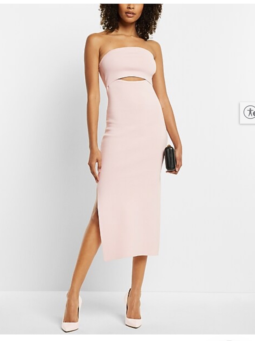 Express Body Contour Strapless Cutout
Midi Sweater Dress orange xs - Picture 5 of 7